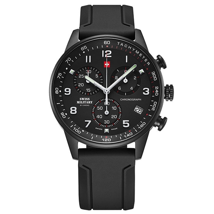 Model SM34012.09 Swiss Military Hanowa Chronograph quartz med tre visere ETA G10.212 Herren uhr